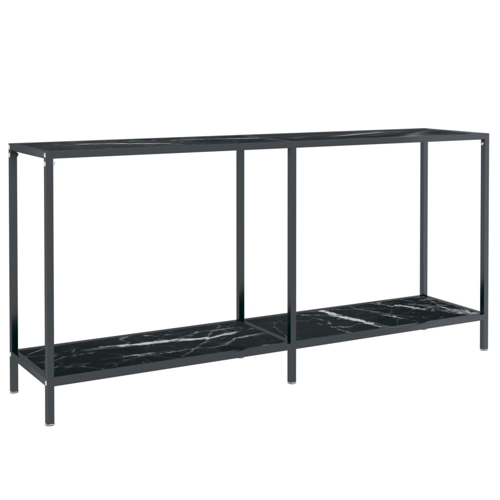 Table console Noir 160x35x75,5 cm Verre trempé - XIOS