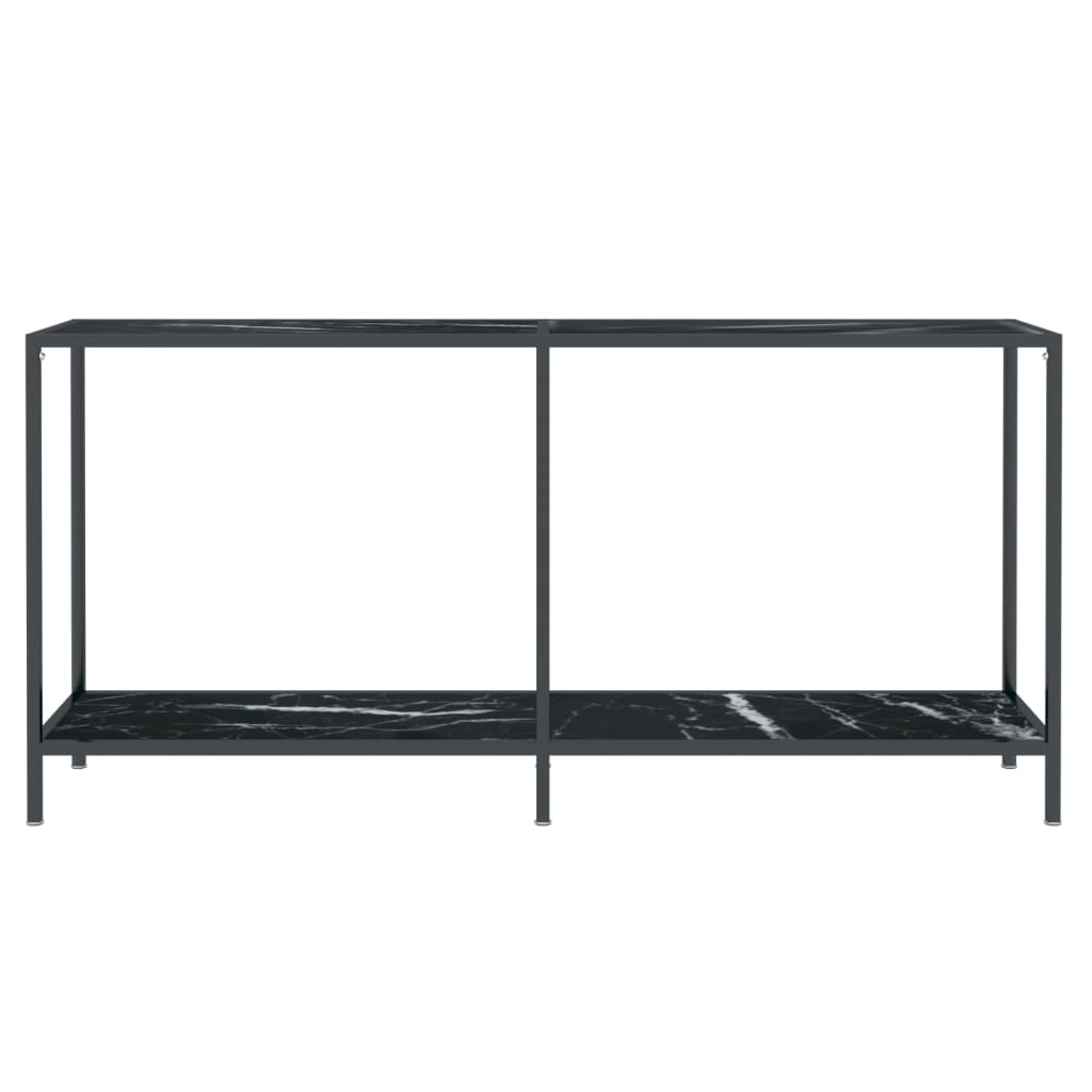 Table console Noir 160x35x75,5 cm Verre trempé - XIOS