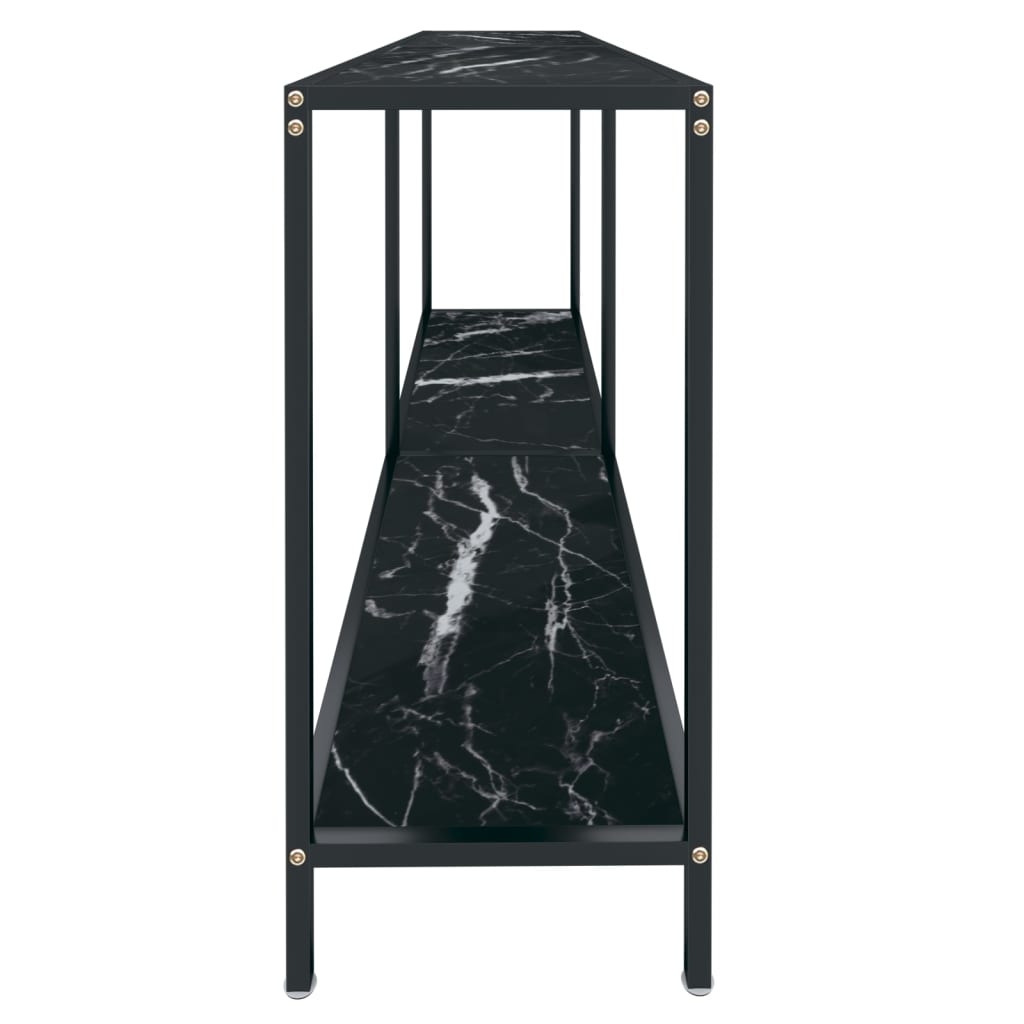 Table console Noir 160x35x75,5 cm Verre trempé - XIOS