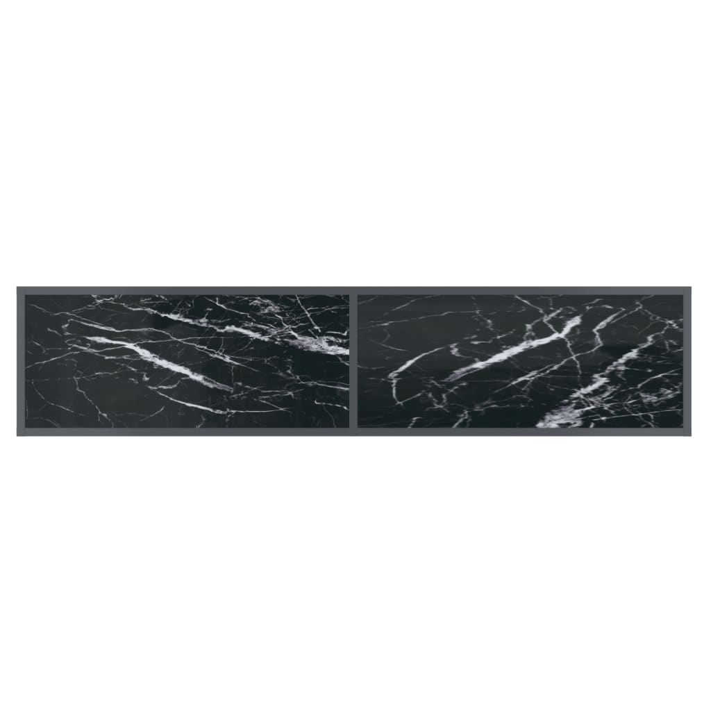 Table console Noir 160x35x75,5 cm Verre trempé - XIOS