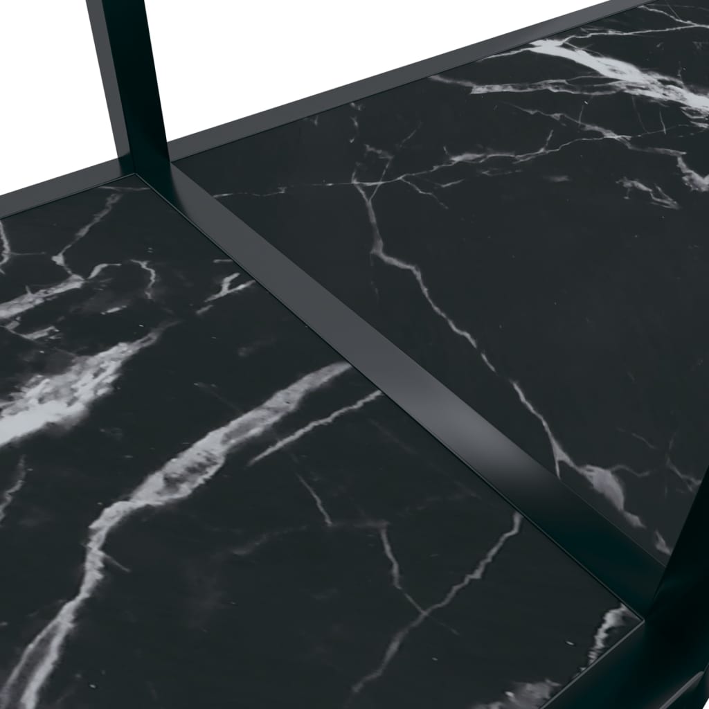 Table console Noir 160x35x75,5 cm Verre trempé - XIOS