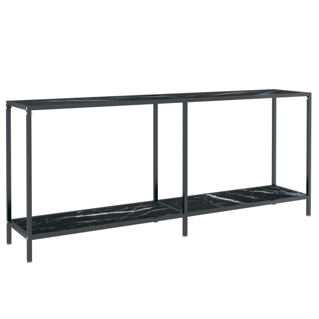 Table console Noir 180x35x75,5 cm Verre trempé - XIOS