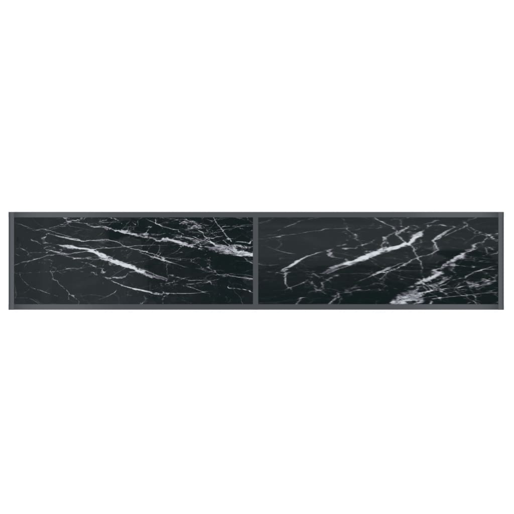 Table console Noir 180x35x75,5 cm Verre trempé - XIOS