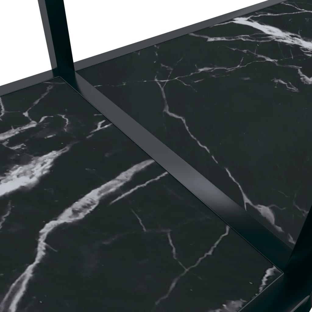 Table console Noir 180x35x75,5 cm Verre trempé - XIOS