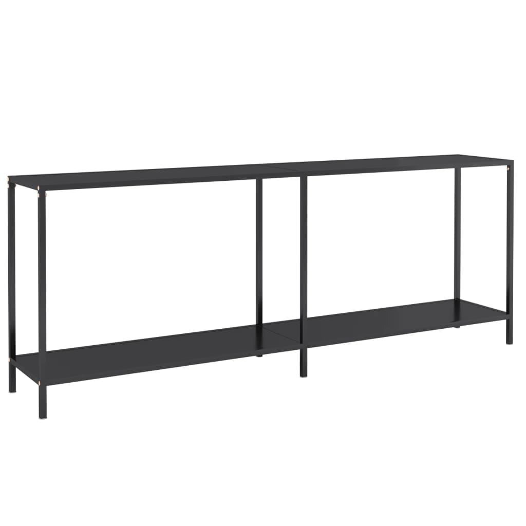 Table console Noir 200x35x75,5 cm Verre trempé - XIOS