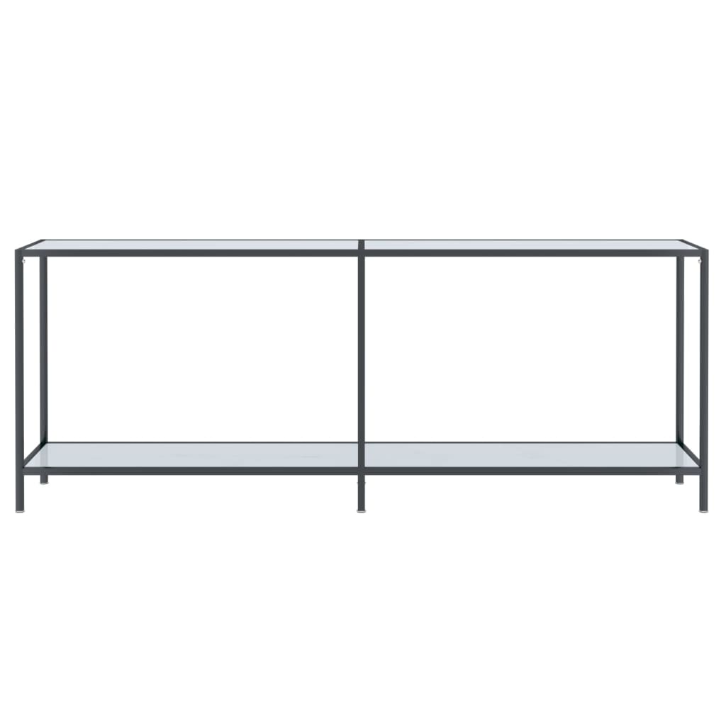 Table console Blanc 200x35x75,5 cm Verre trempé - XIOS