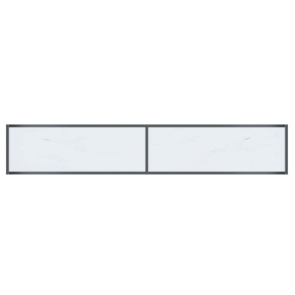 Table console Blanc 200x35x75,5 cm Verre trempé - XIOS