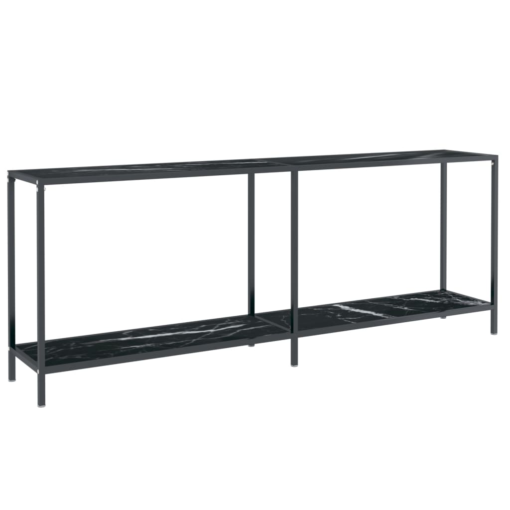 Table console Noir 200x35x75,5 cm Verre trempé - XIOS