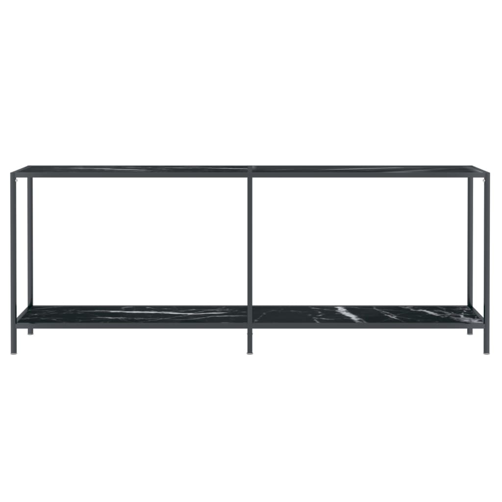 Table console Noir 200x35x75,5 cm Verre trempé - XIOS