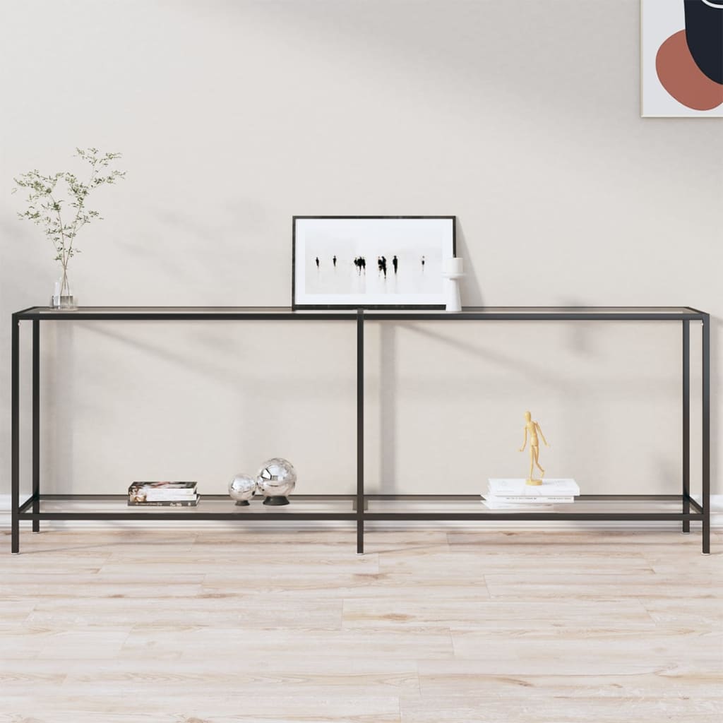 Table console Transparent 220x35x75,5 cm Verre trempé XIOS