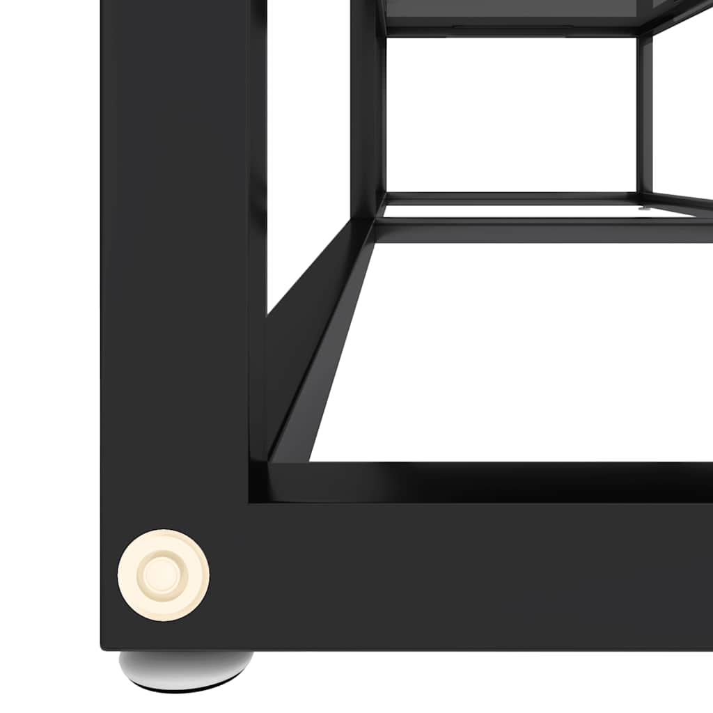 Meuble TV Noir 140x40x40,5 cm Verre trempé - XIOS