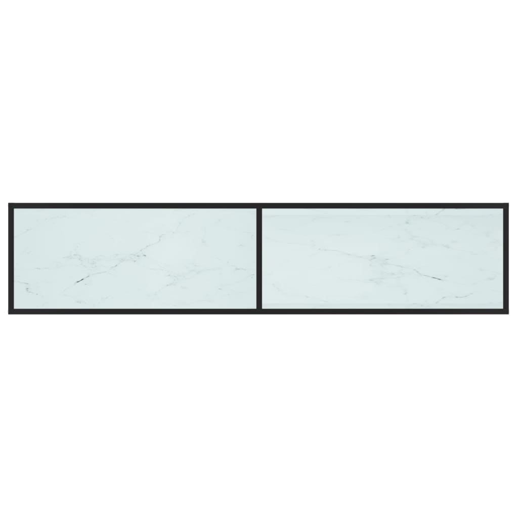 Meuble TV Marbre blanc 180x40x40,5 cm Verre trempé Meubles TV vidaXL   
