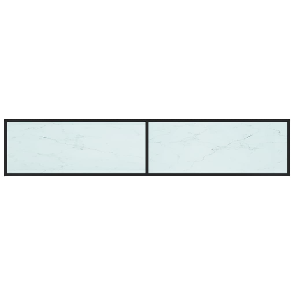 Meuble TV Marbre blanc 200x40x40,5 cm Verre trempé Meubles TV vidaXL   