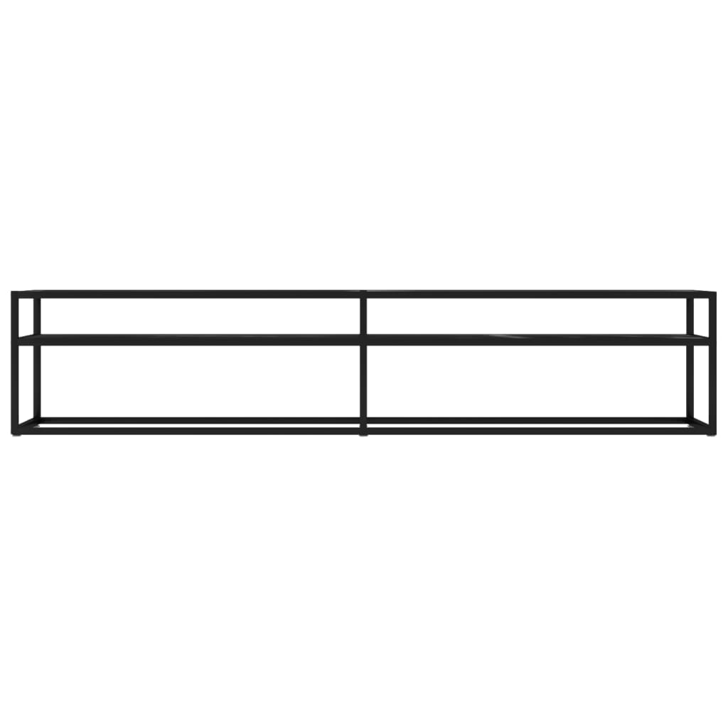 Meuble TV marbre noir 200x40x40,5 cm verre trempé Meubles TV vidaXL   