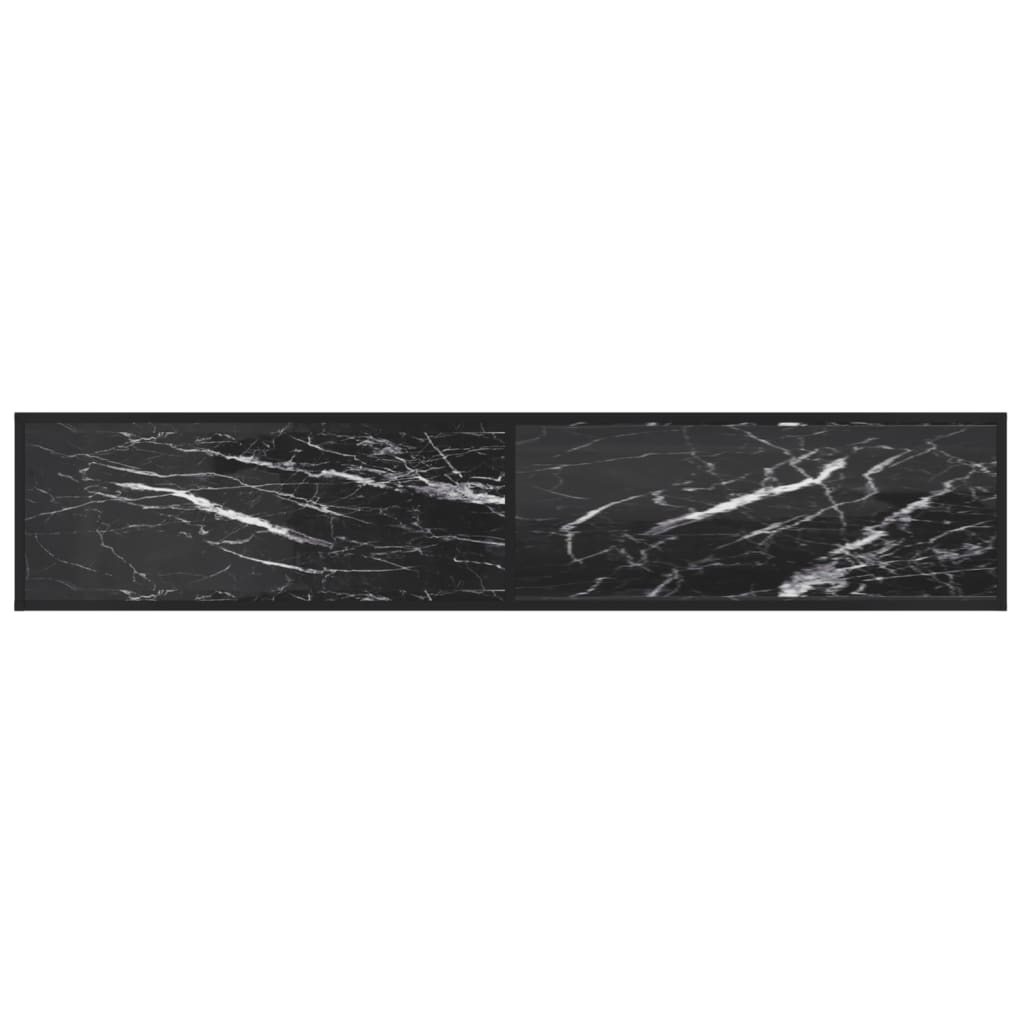 Meuble TV marbre noir 200x40x40,5 cm verre trempé Meubles TV vidaXL   