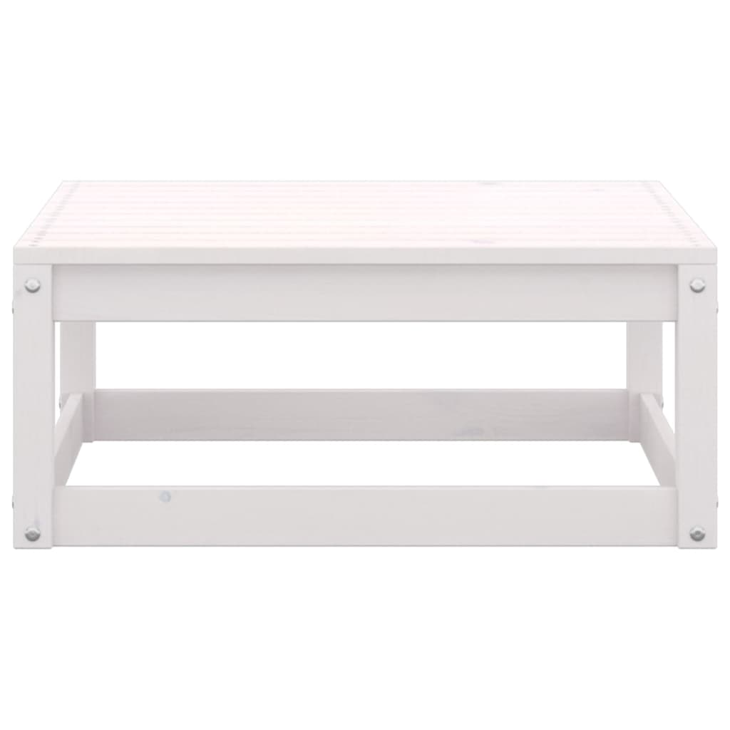 Salon de jardin 6 pcs Blanc Bois de pin massif