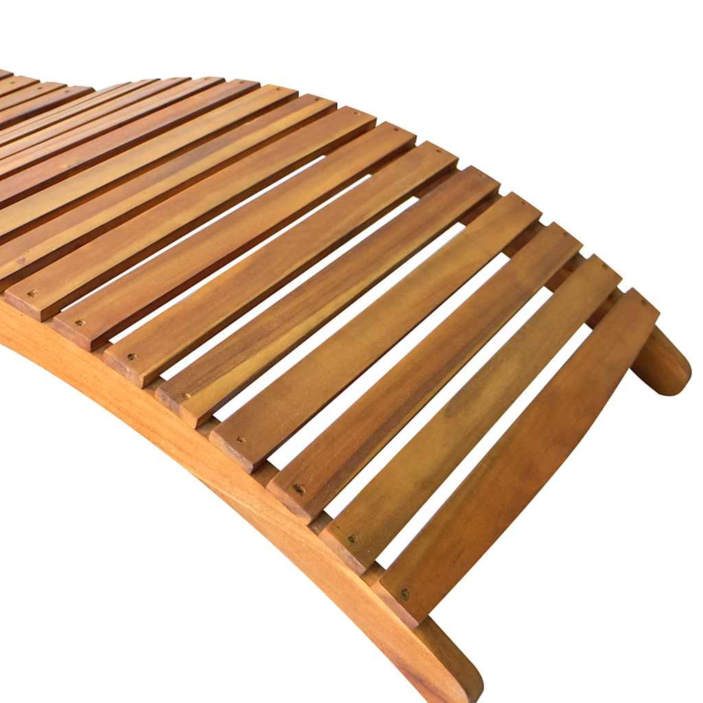 Chaises longues lot de 2 avec coussins Bois d'acacia solide Bains de soleil vidaXL