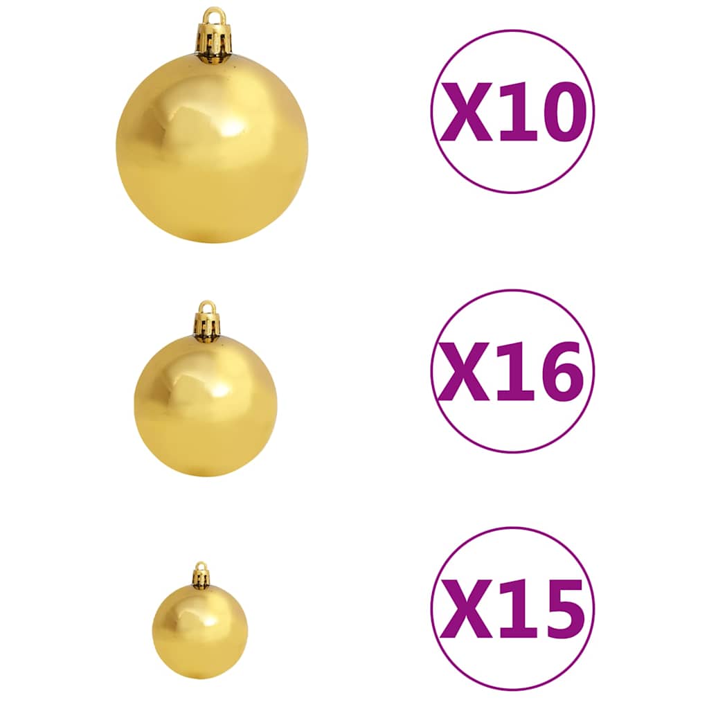 Arbre de Noël artificiel pré-éclairé et boules L 240 cm vert - XIOS