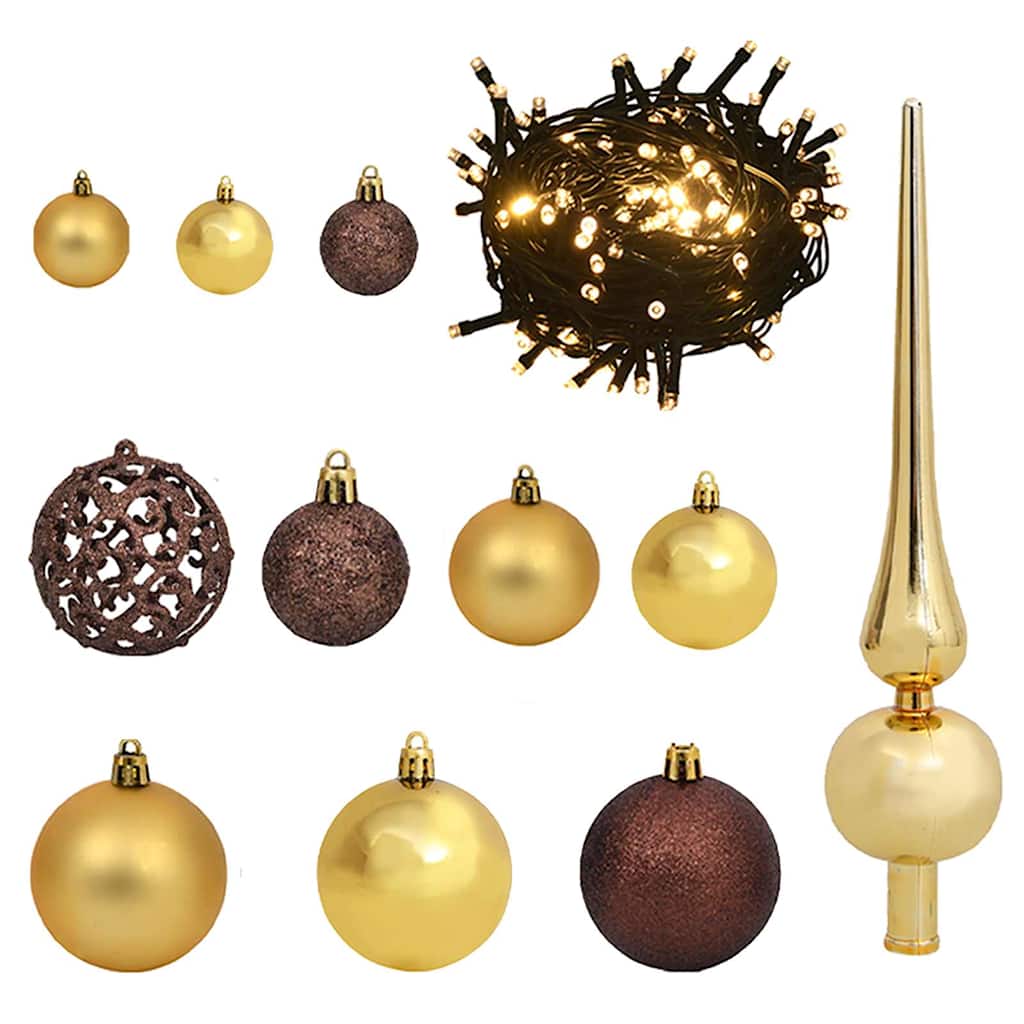 Arbre de Noël artificiel pré-éclairé/boules 180 cm 620 branches - XIOS