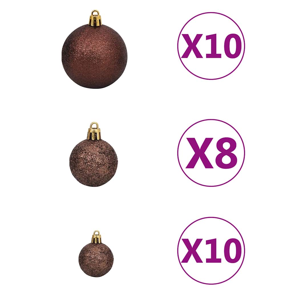 Arbre de Noël artificiel pré-éclairé/boules 180 cm 620 branches - XIOS