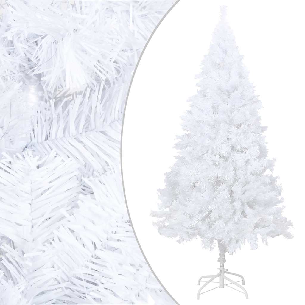 Arbre de Noël artificiel pré-éclairé et boules blanc 210 cm PVC - XIOS