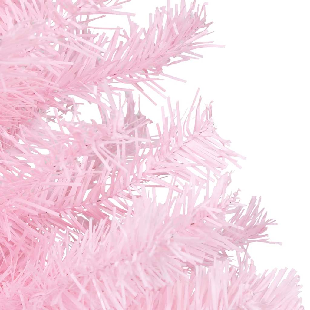 Arbre de Noël artificiel pré-éclairé et boules rose 120 cm PVC - XIOS