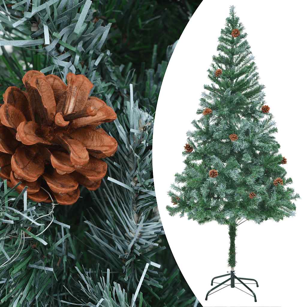 Arbre de Noël artificiel pré-éclairé/boules pommes de pin 180cm - XIOS