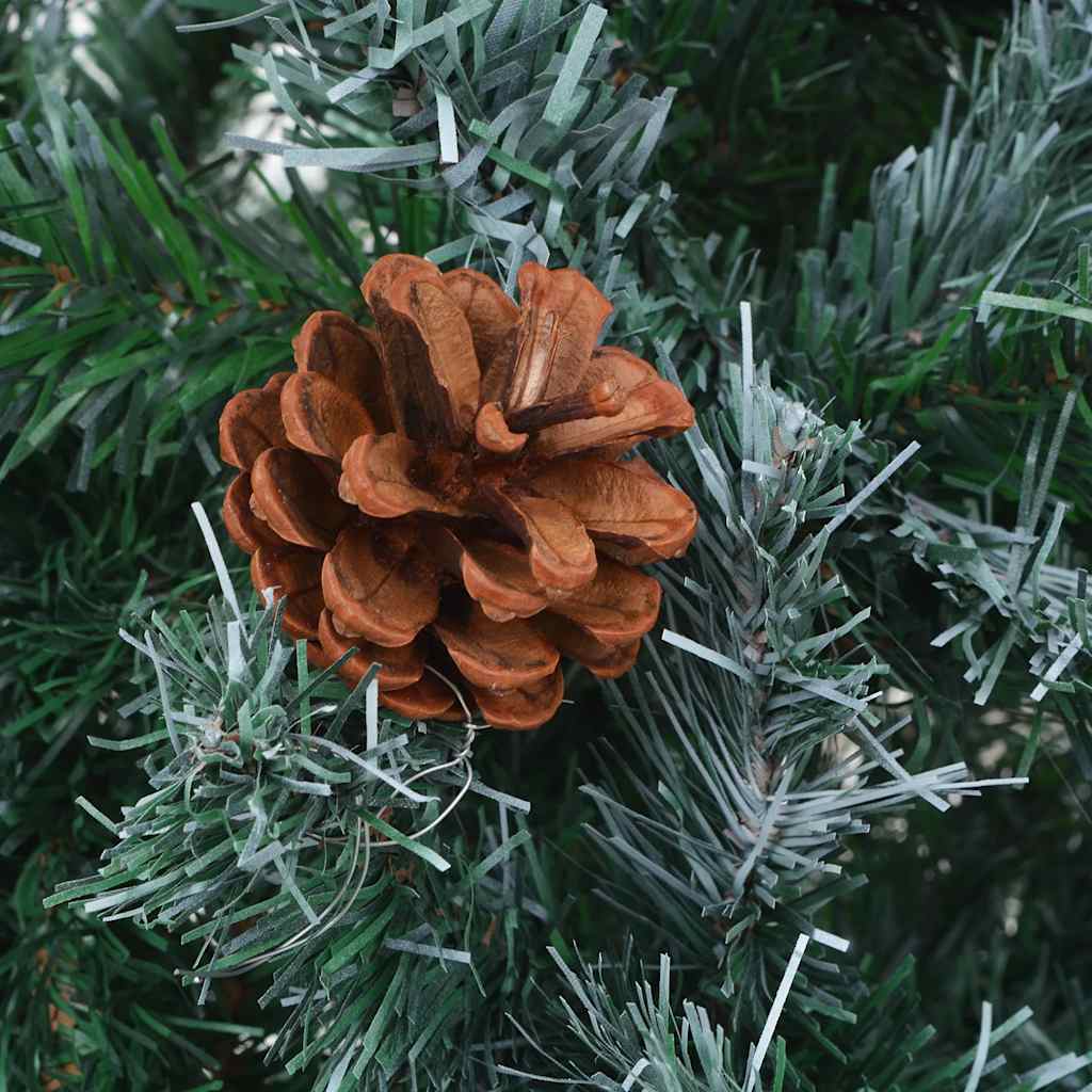 Arbre de Noël artificiel pré-éclairé/boules pommes de pin 180cm - XIOS