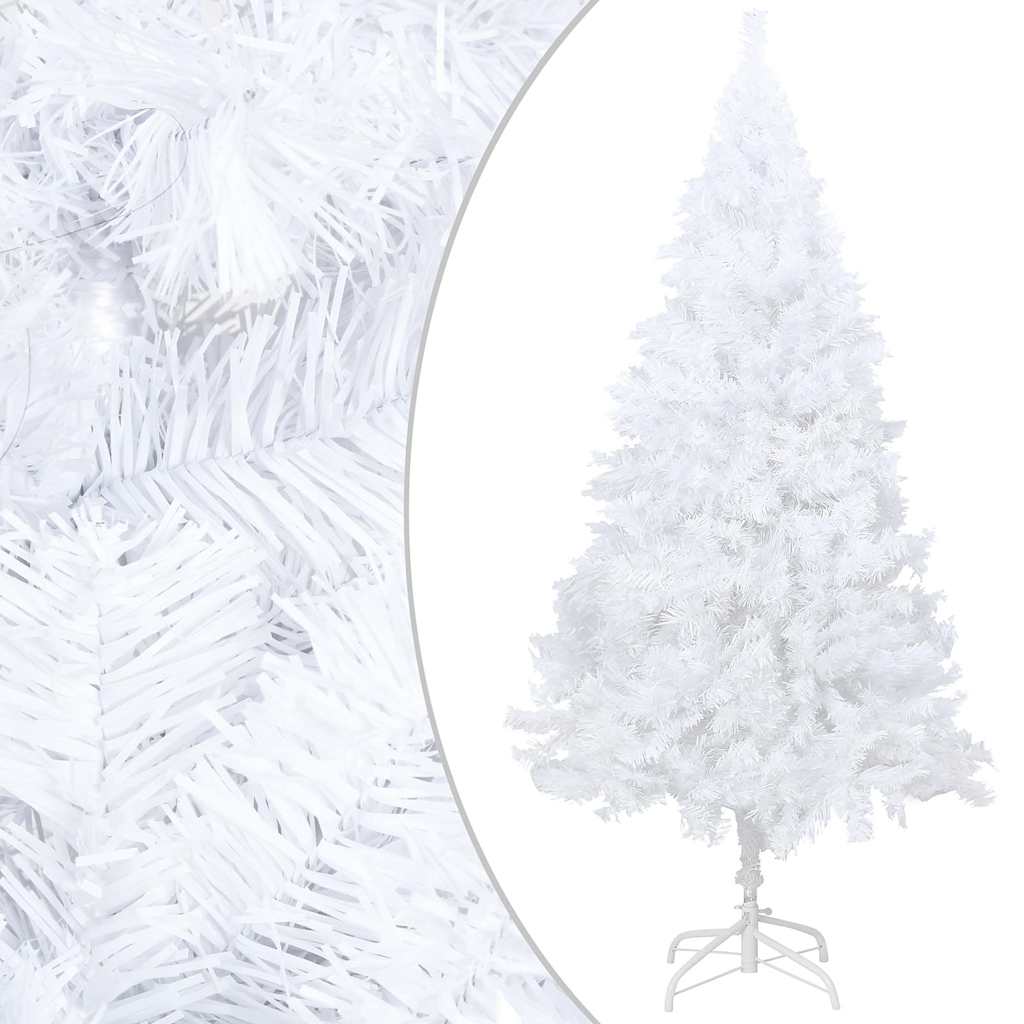 Arbre de Noël artificiel pré-éclairé et boules blanc 120 cm PVC - XIOS
