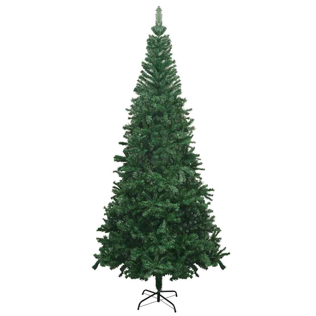 Arbre de Noël artificiel pré-éclairé et boules L 240 cm vert