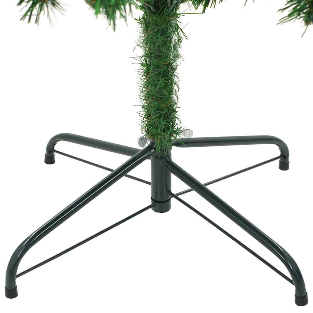 Arbre de Noël artificiel pré-éclairé/boules pommes de pin 210cm