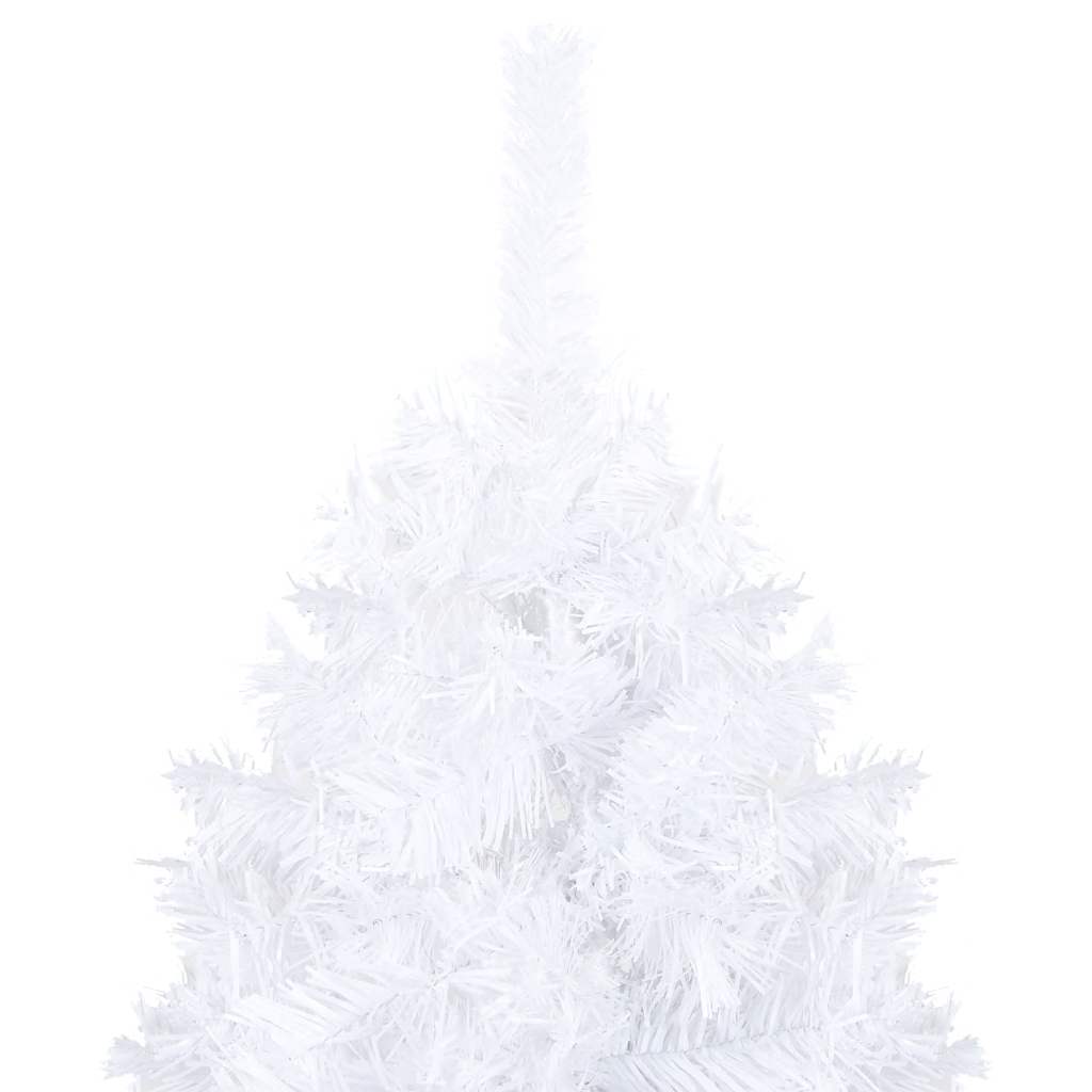 Arbre de Noël artificiel pré-éclairé et boules blanc 120 cm PVC - XIOS