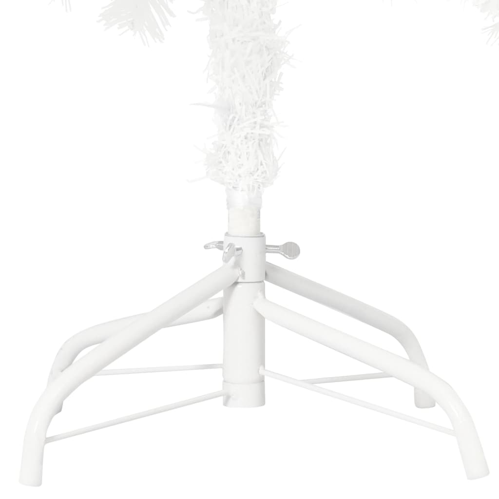 Arbre de Noël artificiel pré-éclairé et boules blanc 240 cm