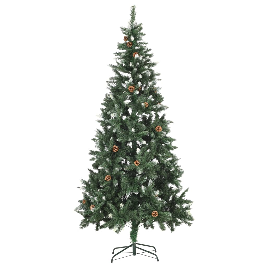 Sapin de Noël artificiel pré-éclairé et pommes de pin 210 cm - XIOS