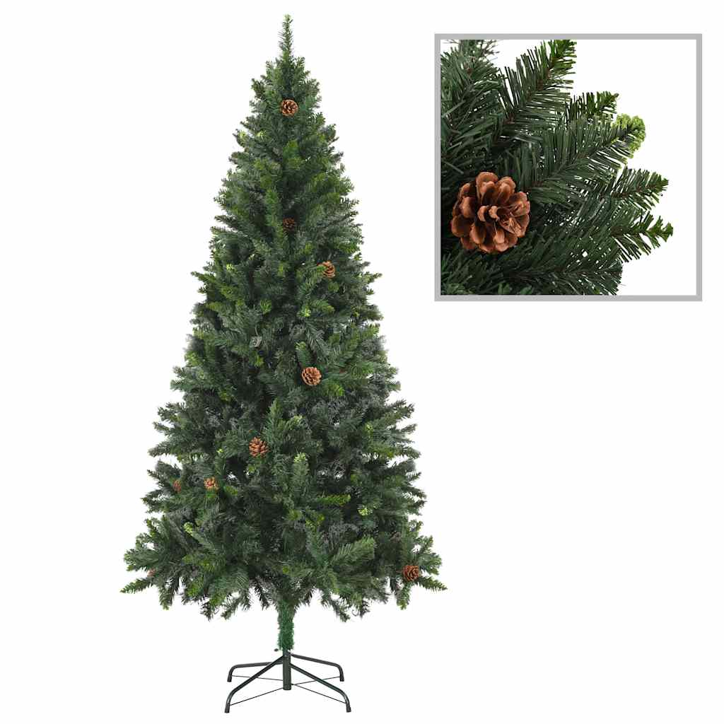 Arbre de Noël artificiel pré-éclairé et boules vert 210 cm - XIOS