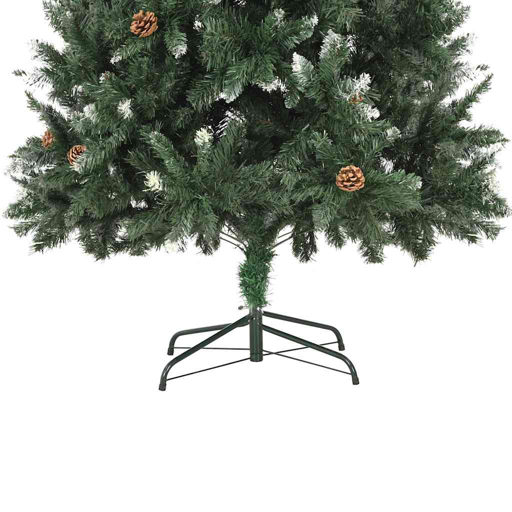 Arbre de Noël artificiel pré-éclairé et boules 210 cm