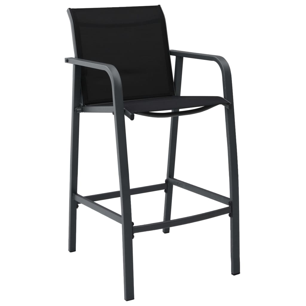 Ensemble de bar de jardin 5 pcs Noir