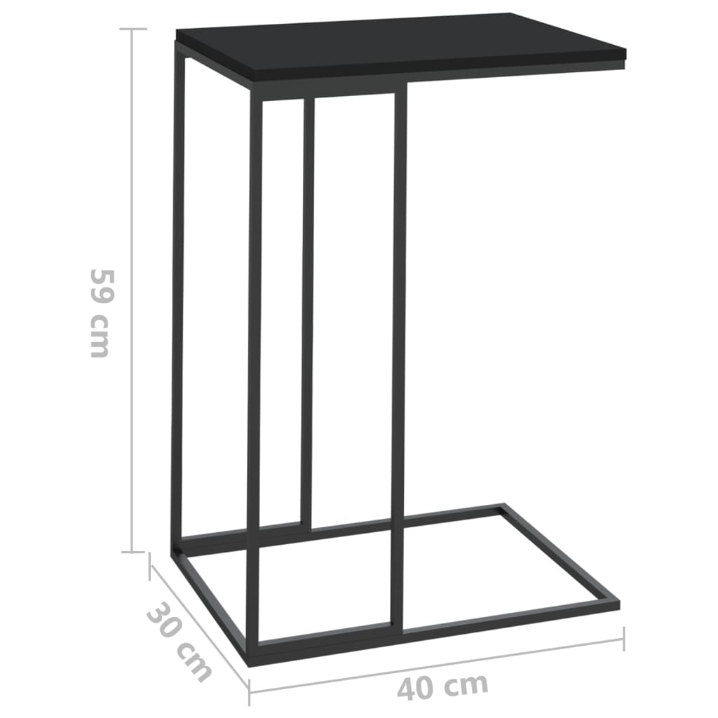 Table d'appoint Noir 40x30x59 cm Bois d'ingénierie - XIOS