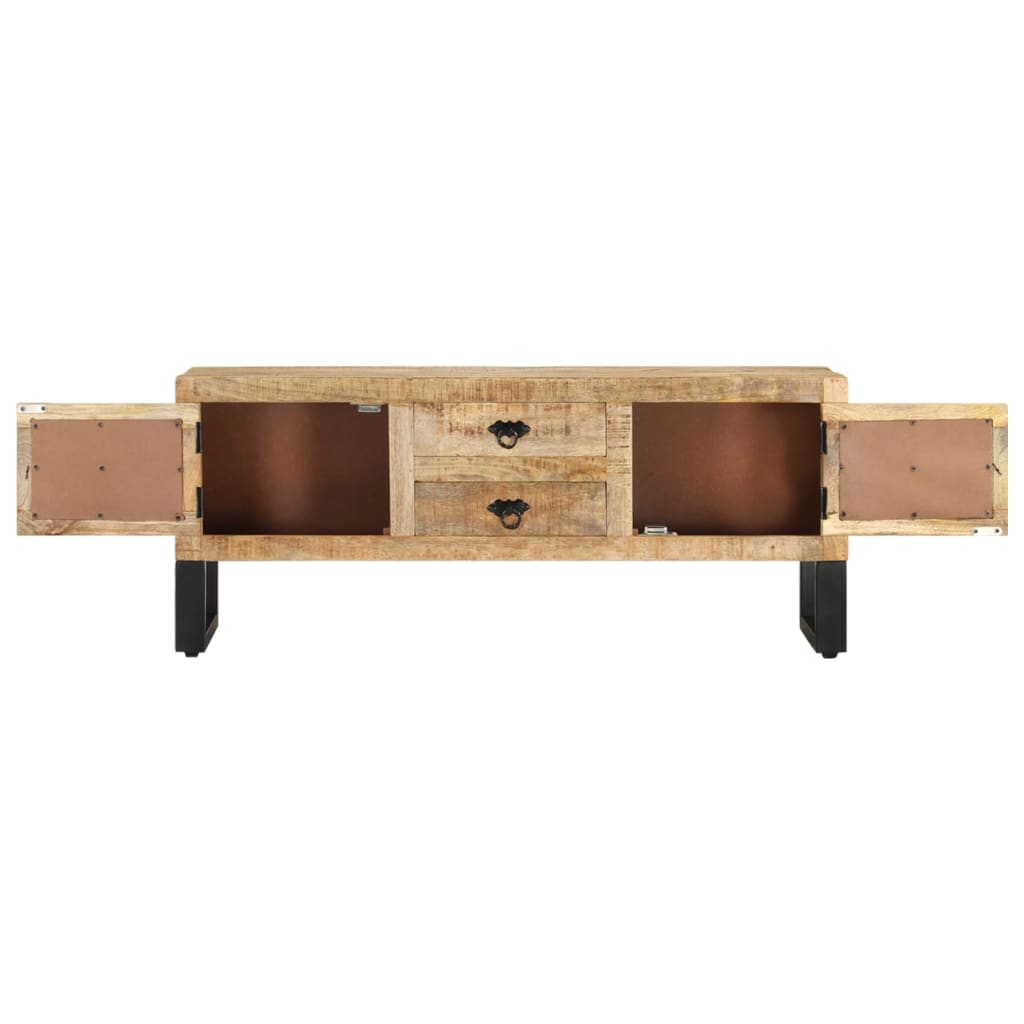 Meuble TV 110x30x45 cm Bois de manguier brut - XIOS