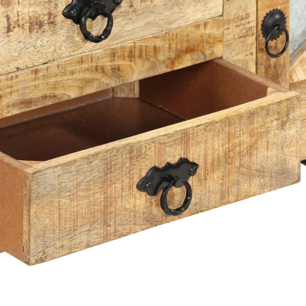 Meuble TV 110x30x45 cm Bois de manguier brut - XIOS