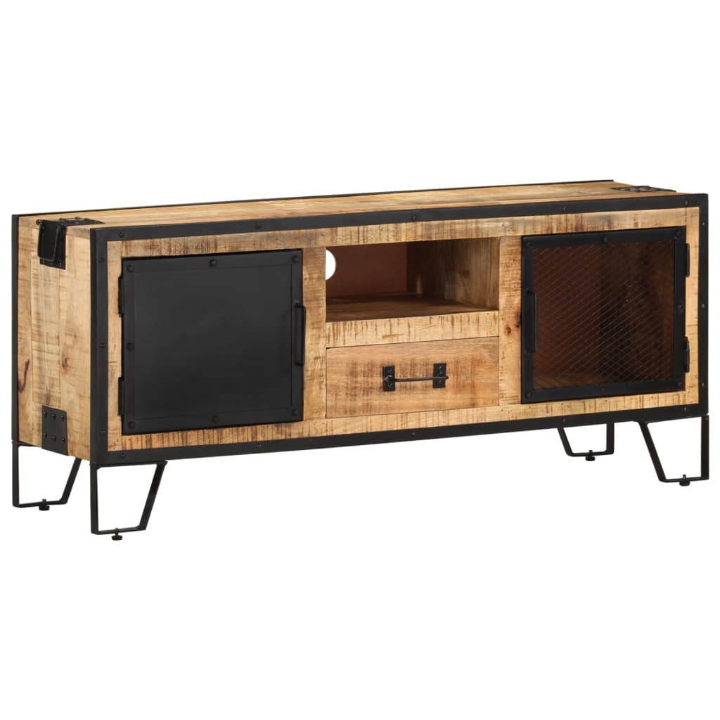Meuble TV 110x31x46 cm Bois de manguier brut - XIOS