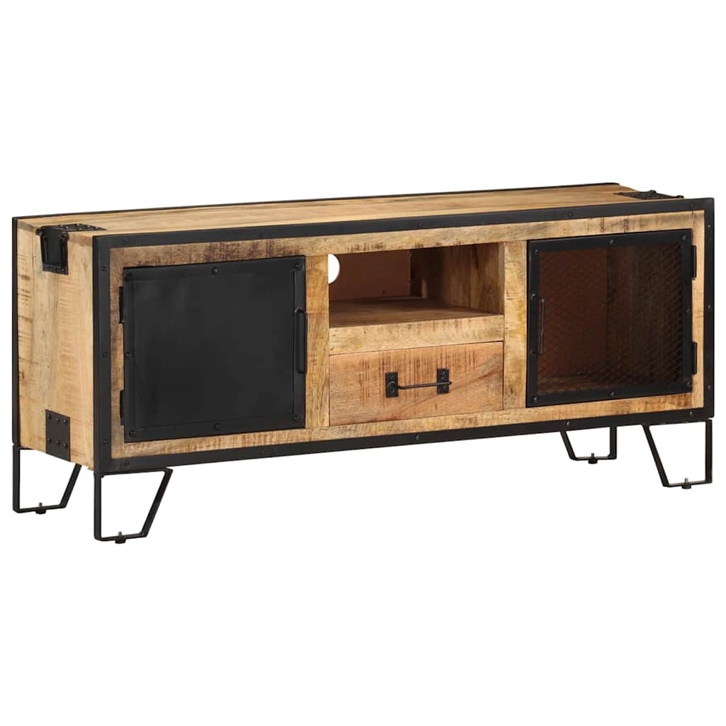 Meuble TV 110x31x46 cm Bois de manguier brut