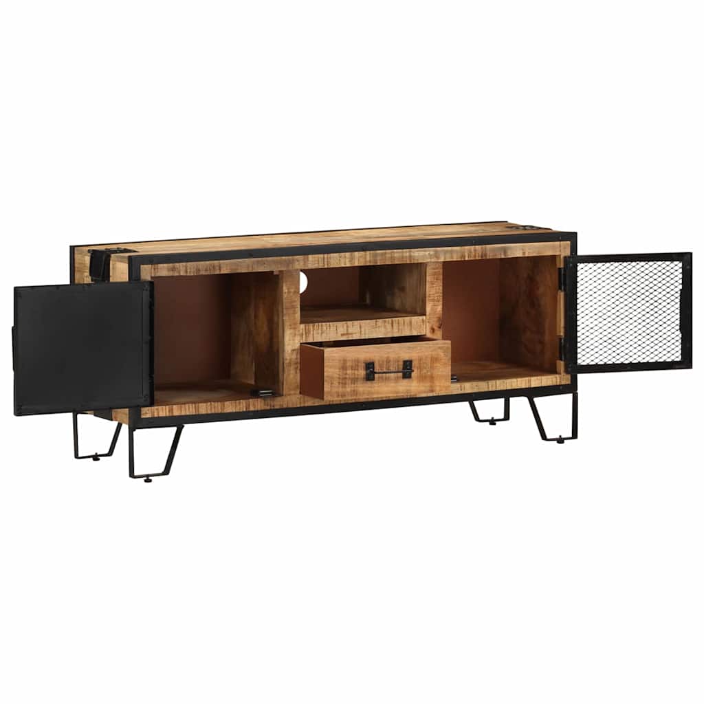 Meuble TV 110x31x46 cm Bois de manguier brut