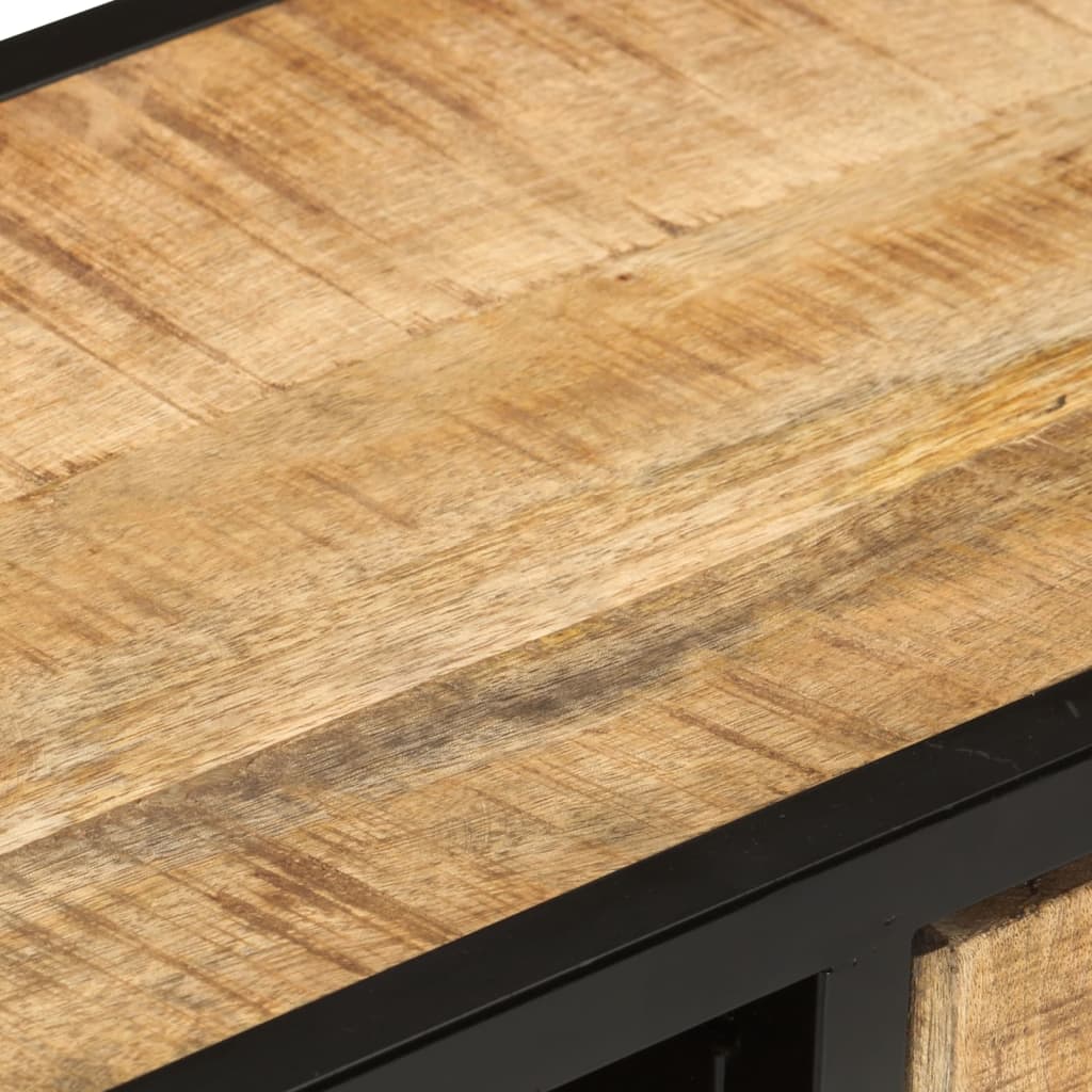 Meuble TV 90x30x48 cm Bois de manguier brut - XIOS