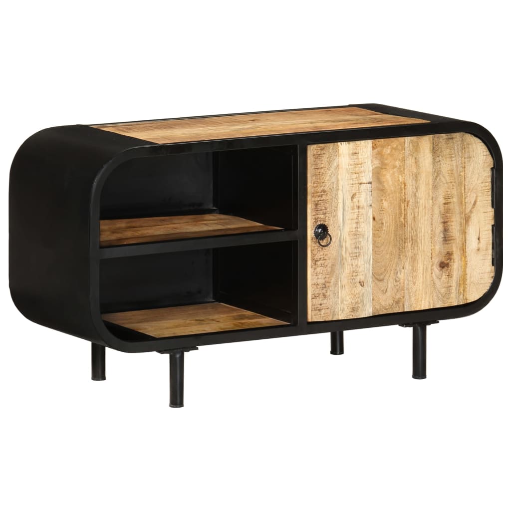 Meuble TV 90x30x48 cm Bois de manguier brut - XIOS