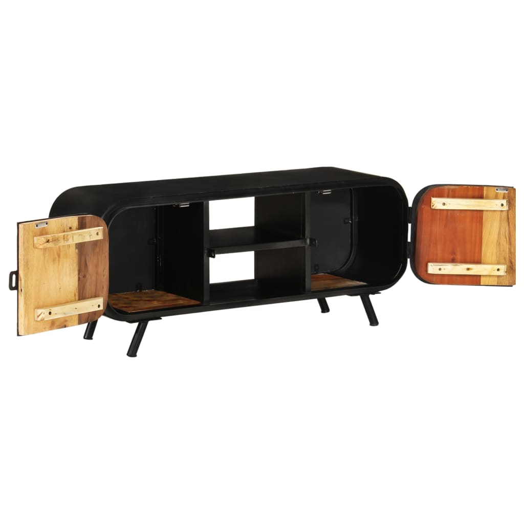 Meuble TV 110x30x45 cm Bois de récupération massif - XIOS