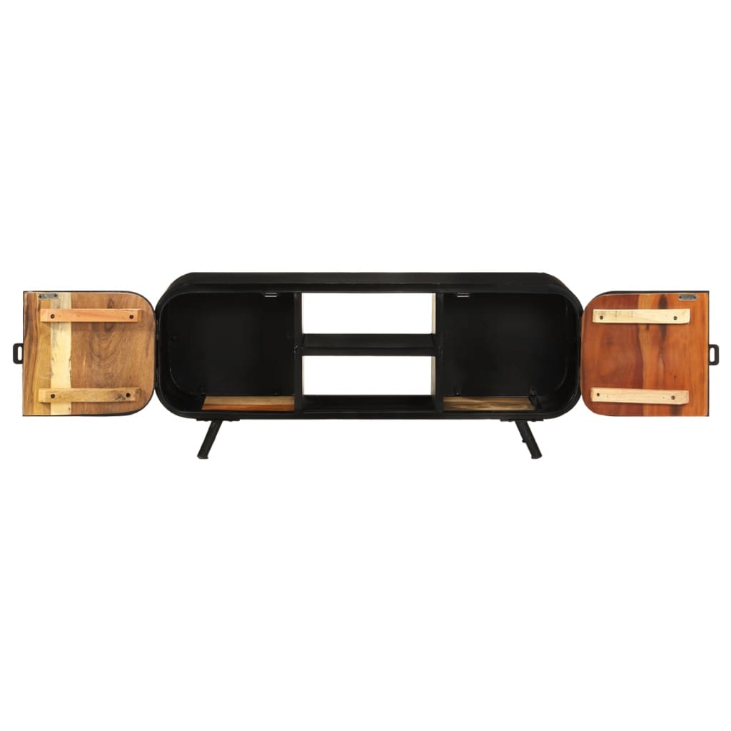 Meuble TV 110x30x45 cm Bois de récupération massif - XIOS