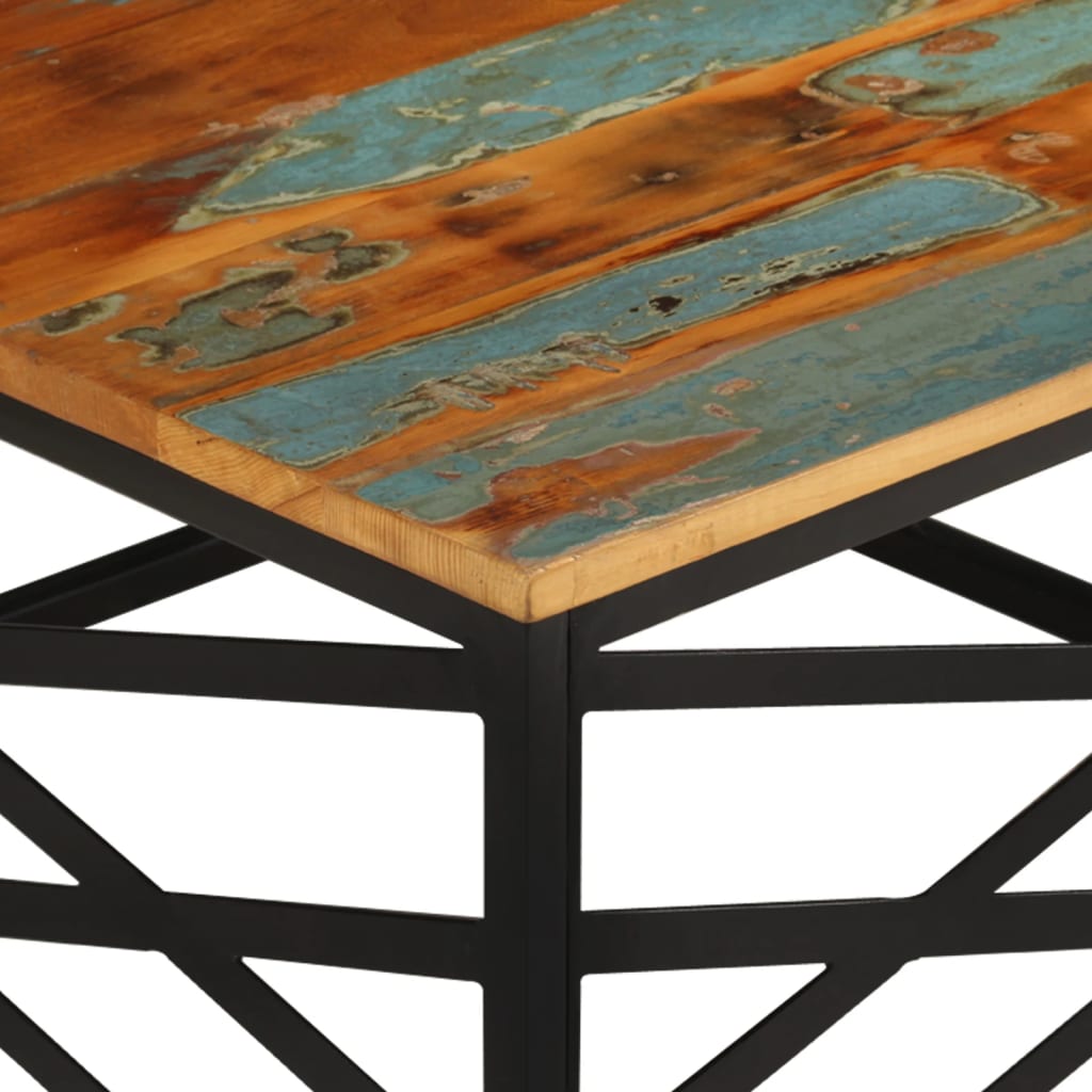 Table basse 68x68x35 cm Bois de récupération massif - XIOS