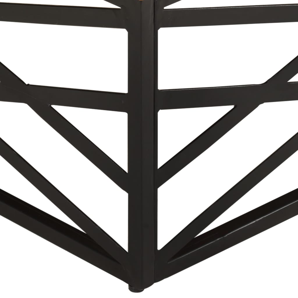 Table basse 68x68x35 cm Bois de récupération massif - XIOS