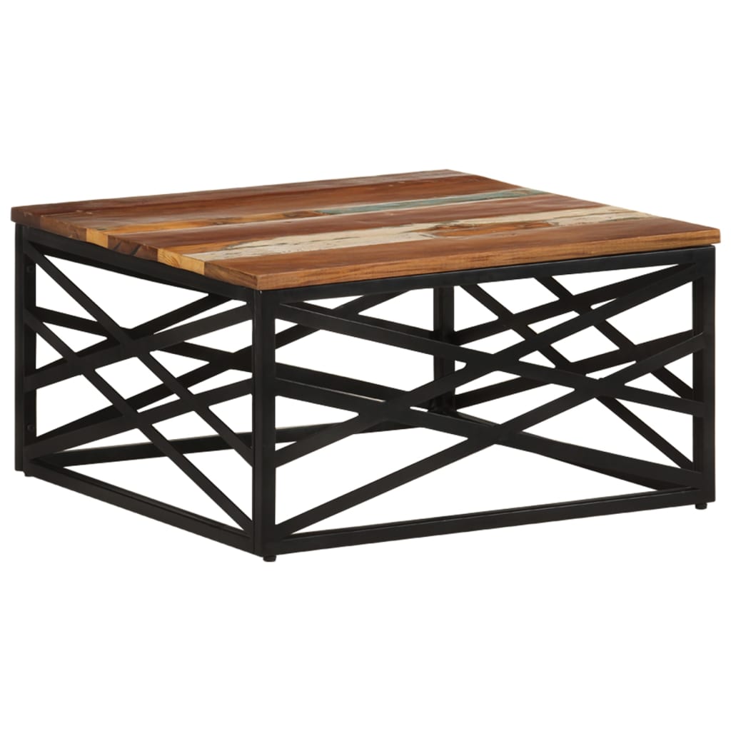 Table basse 68x68x35 cm Bois de récupération massif - XIOS